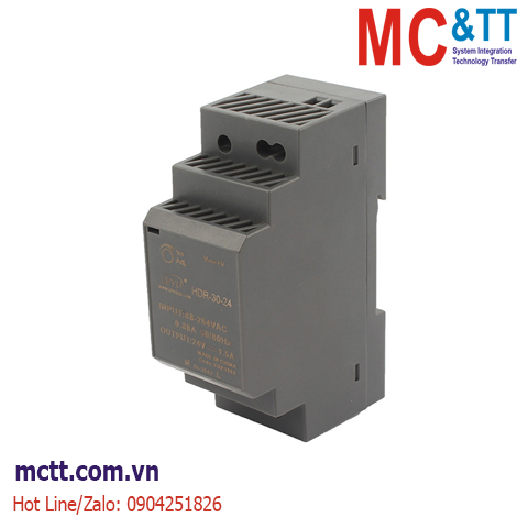 Bộ đổi nguồn Din-Rail 220VAC sang 24VDC 1.5A Leyu HDR-30-24