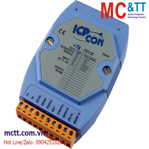 Module RS-485 DCON 1 kênh đầu vào tương tự AI+ 2 kênh DO + 1 kênh DI ICP DAS I-7012 CR