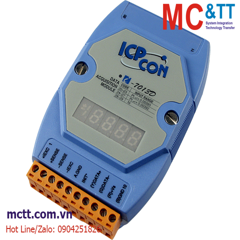 Module RS-485 DCON 1 kênh đầu vào RTD + 2 kênh DO + 1 kênh DI ICP DAS I-7013D CR