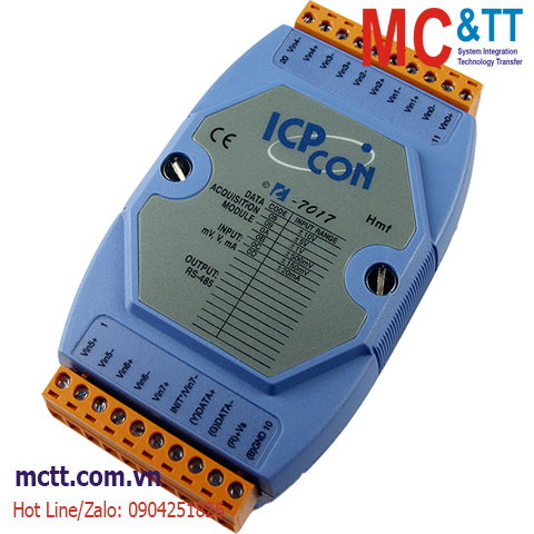Module RS-485 DCON 8 kênh đầu vào tương tự AI ICP DAS I-7017 CR