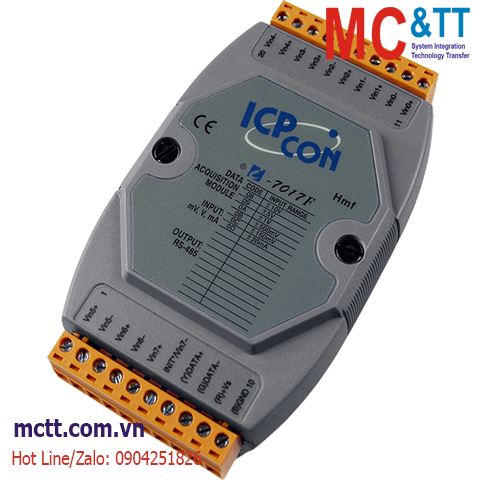 Module RS-485 DCON 8 kênh đầu vào tương tự AI ICP DAS I-7017F-G CR