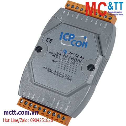 Module RS-485 DCON 8 kênh đầu vào tương tự AI ICP DAS I-7017R-A5-G CR
