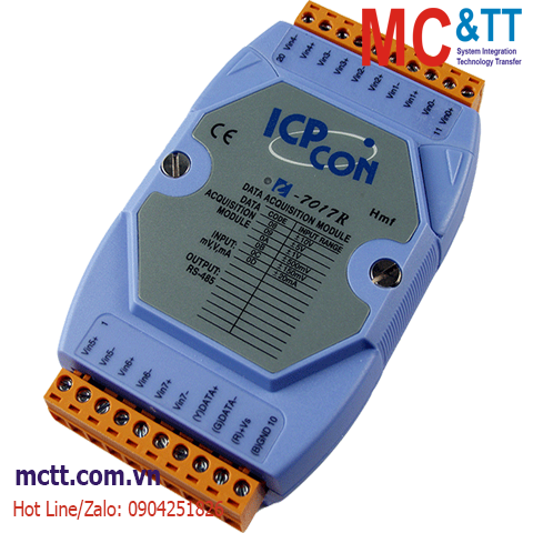 Module RS-485 DCON 8 kênh đầu vào tương tự AI ICP DAS I-7017R CR