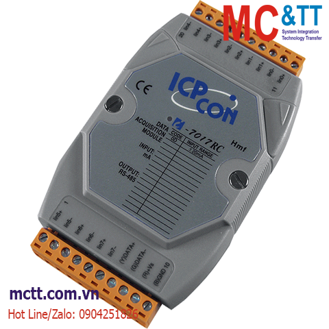 Module RS-485 DCON 8 kênh đầu vào tương tự AI (Dòng điện) ICP DAS I-7017RC-G CR