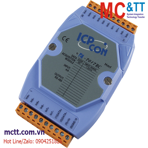 Module RS-485 DCON 8 kênh đầu vào tương tự AI (Dòng điện) ICP DAS I-7017RC CR