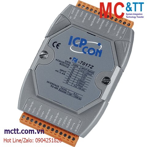 Module RS-485 DCON 10/20 kênh đầu vào tương tự AI ICP DAS I-7017Z-G CR