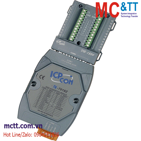 Module RS-485 DCON 10 kênh đầu vào tương tự AI (Cặp nhiệt, Thermocouple) ICP DAS I-7018Z-G/S CR