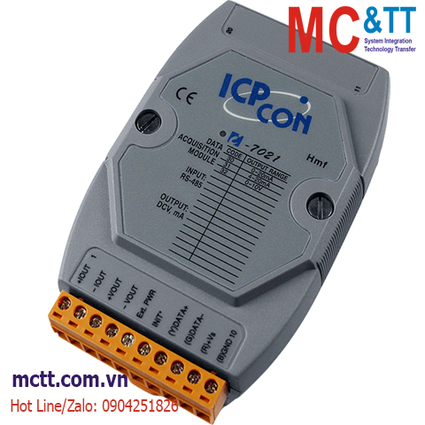 Module RS-485 DCON 1 kênh đầu ra tương tự AO ICP DAS I-7021-G CR