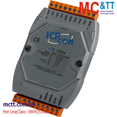 Module RS-485 DCON 4 kênh đầu ra tương tự AO ICP DAS I-7024-G CR