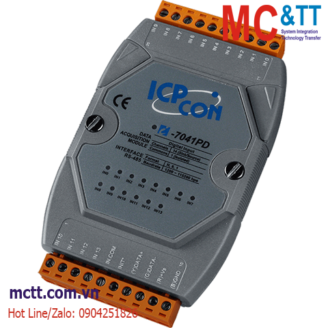 Module RS-485 DCON 14 kênh đầu vào số DI ICP DAS I-7041PD-G CR