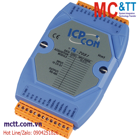 Module RS-485 DCON 16 kênh đầu vào số DI ICP DAS I-7051 CR