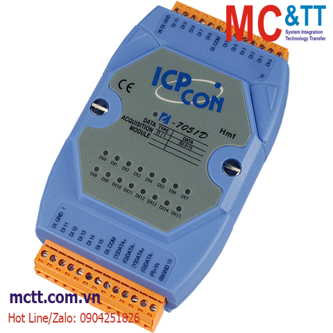 Module RS-485 DCON 16 kênh đầu vào số DI ICP DAS I-7051D CR