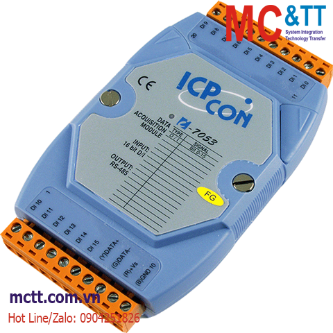 Module RS-485 DCON 16 kênh đầu vào số DI ICP DAS I-7053-FG CR