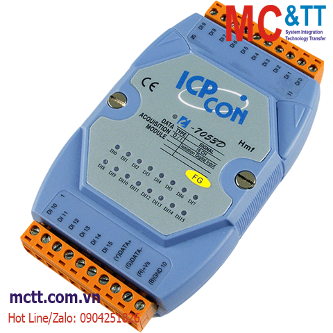 Module RS-485 DCON 16 kênh đầu vào số DI ICP DAS I-7053D-FG CR