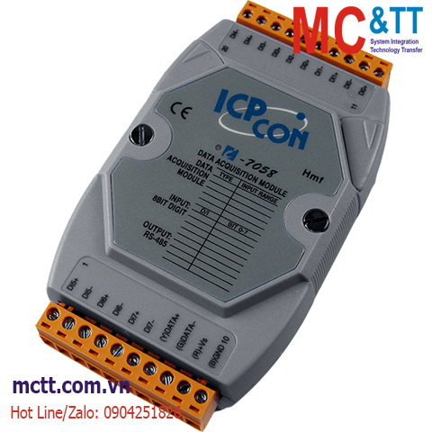 Module RS-485 DCON 8 kênh đầu vào số DI AC/DC ICP DAS I-7058-G CR