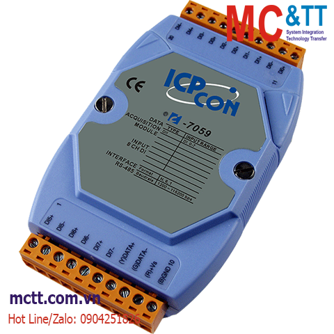 Module RS-485 DCON 8 kênh đầu vào số DI AC/DC ICP DAS I-7059 CR