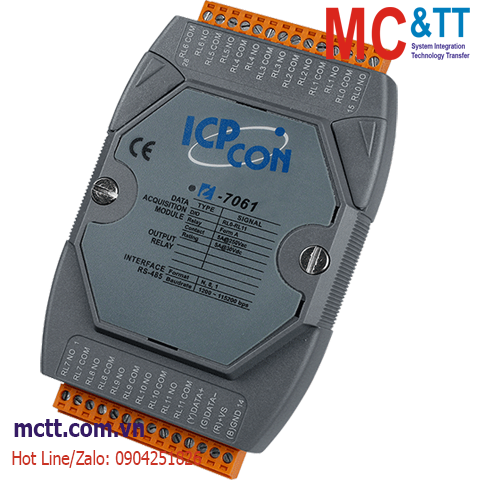 Module RS-485 DCON 12 kênh đầu ra Relay ICP DAS I-7061-G CR