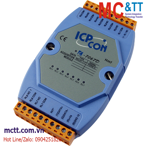 Module RS-485 DCON 7 kênh đầu ra Relay ICP DAS I-7067D CR