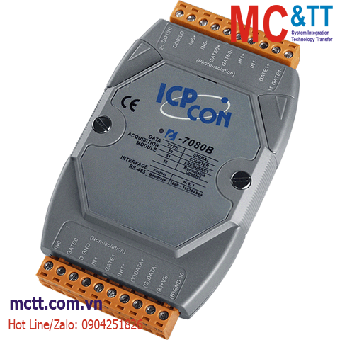 Module RS-485 DCON 2 kênh đầu vào Counter/Frequency ICP DAS I-7080B-G CR