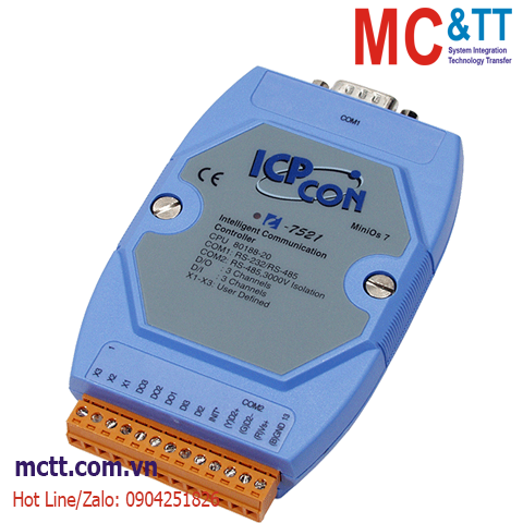 Bộ chuyển đổi RS-232 sang RS-232/485 + 2xDI + 3xDO ICP DAS I-7521 CR