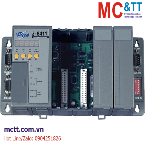 Bộ lập trình nhúng MiniOS7 PAC với CPU 80188-40 + 4 khe cắm module I/O ICP DAS I-8411-G CR