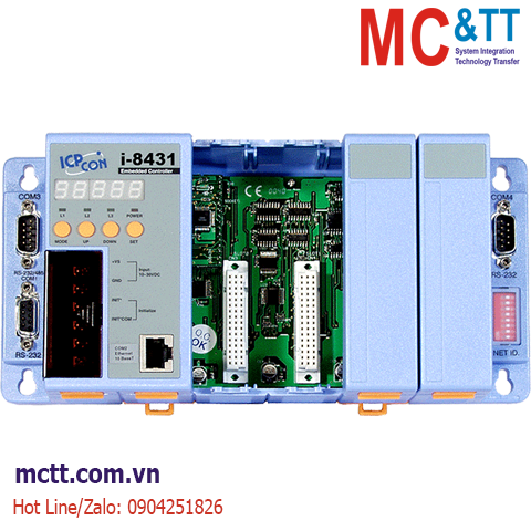 Bộ lập trình nhúng MiniOS7 PAC với CPU 80186-80 + 4 khe cắm module I/O ICP DAS I-8431-80 CR