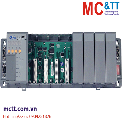 Bộ lập trình nhúng MiniOS7 PAC với CPU 80188-40 + 8 khe cắm module I/O ICP DAS I-8811-G CR