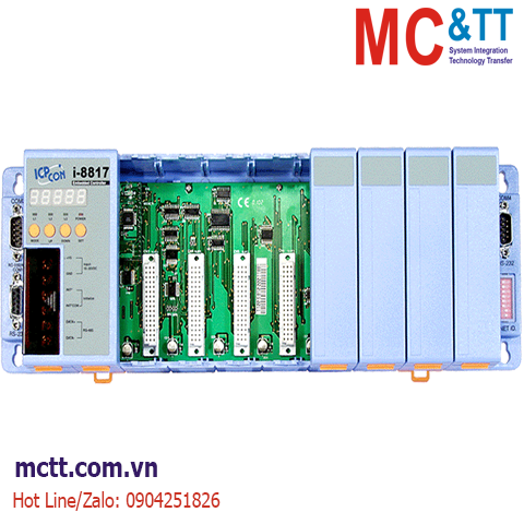 Bộ lập trình nhúng ISaGRAF PAC CPU 80188-40 + MiniOS7 + 8 khe cắm module I/O ICP DAS I-8817 CR