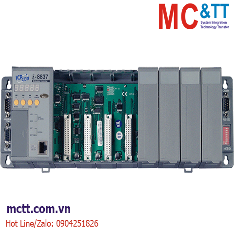 Bộ lập trình nhúng ISaGRAF PAC CPU 80186-80 + MiniOS7 + 8 khe cắm module I/O ICP DAS I-8837-80-G CR