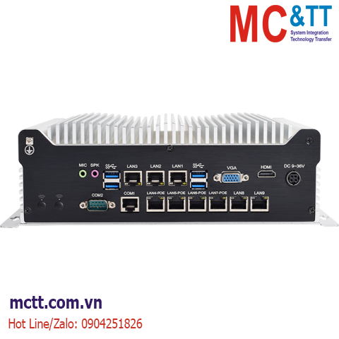 Máy tính nhúng công nghiệp không quạt (9 LAN + 2 COM) TP-IPC IBOX-601-9L2C4P