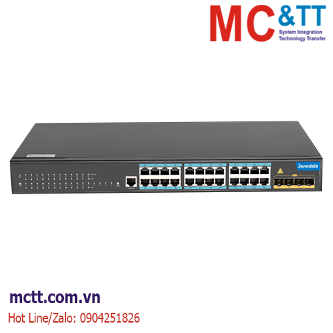 Switch quản lý Layer 3 với 24 cổng Gigabit PoE + 4 cổng 10G SFP+ 3Onedata ICS5000-C24GP4XS