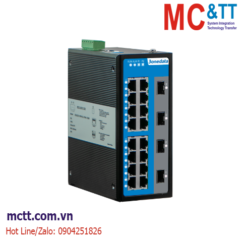 Switch công nghiệp quản lý 16 cổng Ethernet + 4 cổng Gigabit SFP 3Onedata IES6220-16T4GS-2P48