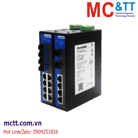 Switch công nghiệp quản lý 4 cổng Gigabit Ethernet + 2 cổng Giga SFP 3Onedata IES6300SL-4GT2GS-2LV