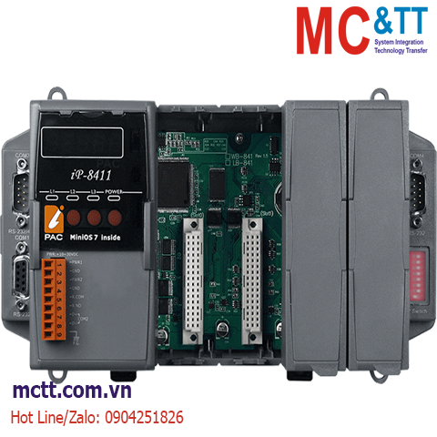Bộ lập trình nhúng MiniOS7 PAC với CPU 80186-80 + 4 khe cắm module I/O ICP DAS iP-8411 CR