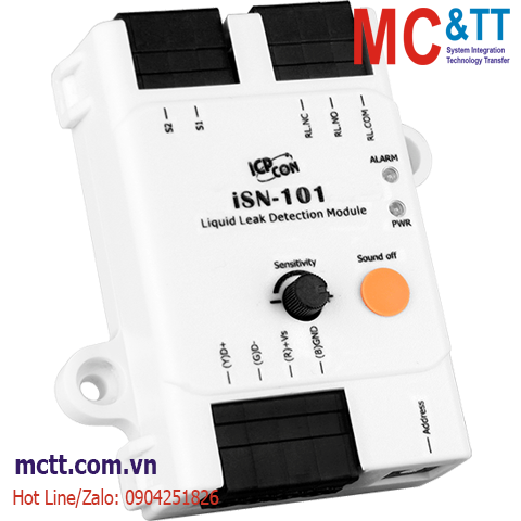 Module phát hiện dò rỉ chất lỏng đầu ra cảnh báo RS-485 Modbus RTU ICP DAS iSN-101 CR