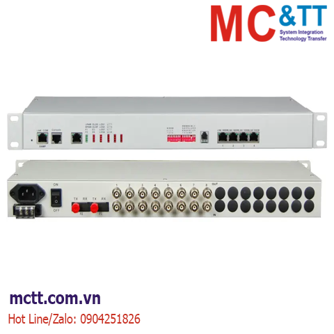 Bộ chuyển đổi 4 cổng Ethernet + 8 cổng E1 sang quang JHA Tech JHA-CPE8WF4