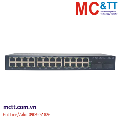 Switch 24 cổng Gigabit Ethernet + 2 cổng Gigabit quang JHA Tech JHA-G224