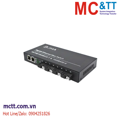 Switch 2 cổng Gigabit Ethernet + 4 cổng Gigabit quang JHA Tech JHA-G42