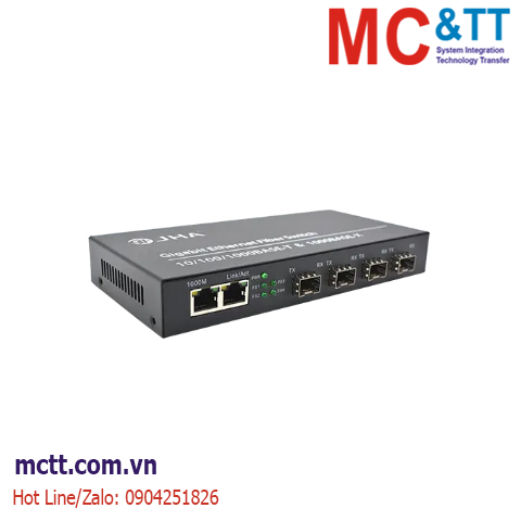 Switch 2 cổng Gigabit Ethernet + 4 cổng Gigabit SFP JHA Tech JHA-GS42