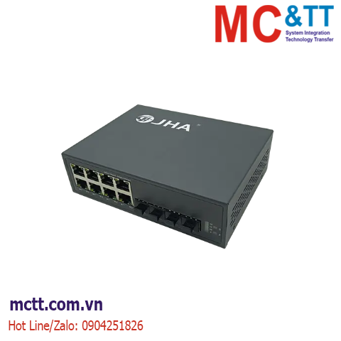 Switch 8 cổng Gigabit Ethernet + 4 cổng Gigabit SFP JHA Tech JHA-GS48