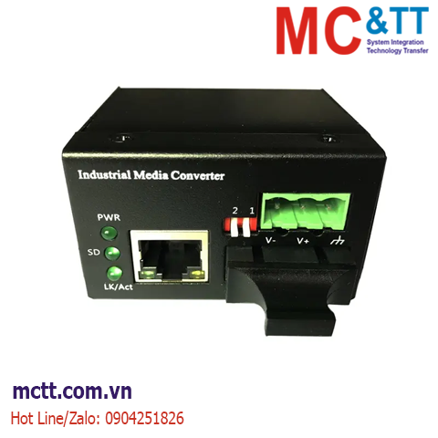 Bộ chuyển đổi quang điện công nghiệp 1 cổng Ethernet sang 1 cổng quang JHA Tech JHA-IF11C