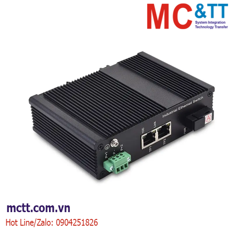 Bộ chuyển đổi quang điện công nghiệp 2 cổng Ethernet sang 1 cổng quang JHA Tech JHA-IF12H