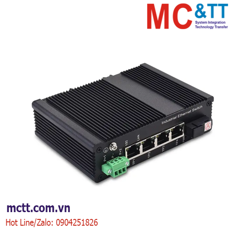 Switch công nghiệp 4 cổng Ethernet + 1 cổng quang (Single-mode, Dual Fiber, 20KM) JHA Tech JHA-IF14H-20