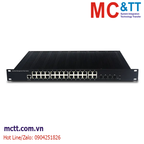 Switch công nghiệp quản lý 24 cổng Gigabit PoE + 4 cổng Gigabit Combo JHA Tech JHA-MIGSC4024HP