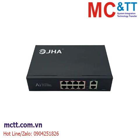 Switch 8 cổng PoE + 2 cổng Gigabit Ethernet JHA Tech JHA-P30208CBMH