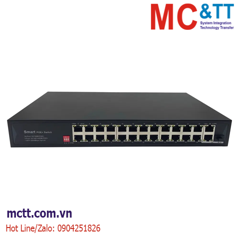 Switch 24 cổng PoE + 2 cổng Gigabit Ethernet + 1 Gigabit SFP JHA Tech JHA-P312024CBMHGW