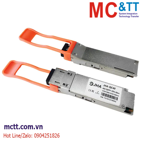 Module quang công nghiệp 40Gb/s QSFP+ ER4, Single-mode, Duplex LC, 40KM JHA Tech JHA-QC40