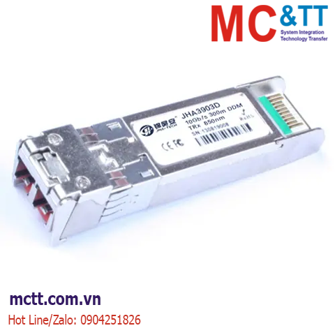 Module quang SFP công nghiệp 10Gb/s, Multi-mode, Duplex LC, 300m JHA Tech JHA3903D