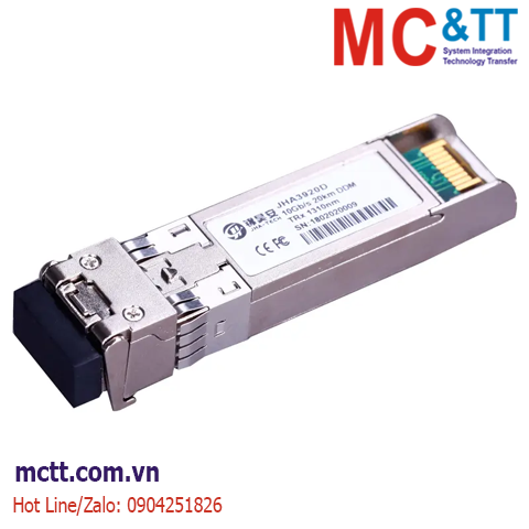 Module quang SFP công nghiệp 10Gb/s, Single-mode, Duplex LC, 20KM JHA Tech JHA3920D