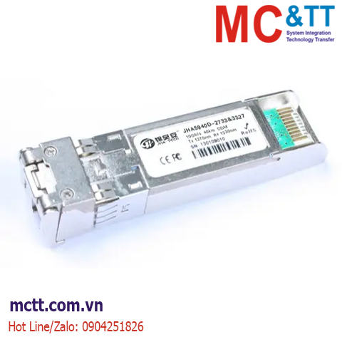 Module quang SFP công nghiệp 10Gb/s, Single-mode, Single LC, 1330nm/1270nm, 40KM JHA Tech JHA5940D-3327
